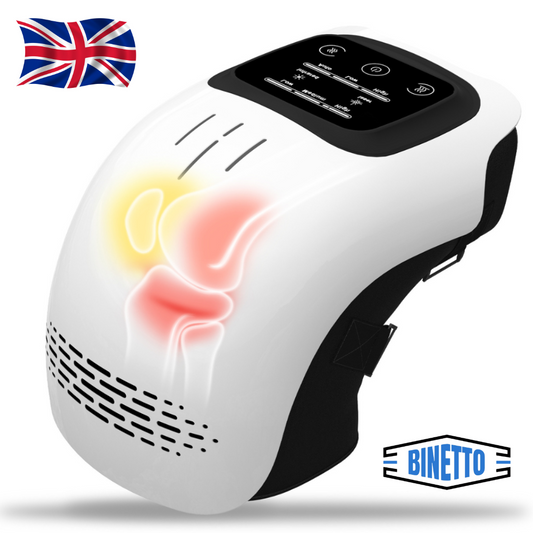 Binetto Portable Knee Massager with Heat, Red Light & Vibration