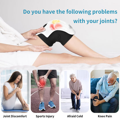 Binetto Portable Knee Massager with Heat, Red Light & Vibration